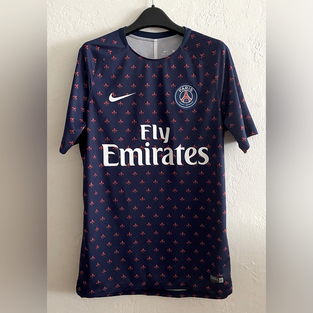 NIKE PARIS SAINT-GERMAIN PSG FRANCE TRAINING JERSEY BLUE SIZE MEDIUM